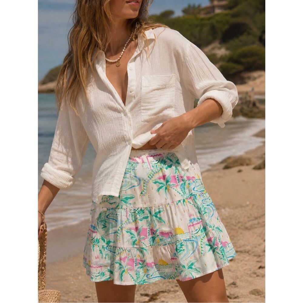 Crown & Ivy Tropical Print Women's Skirt